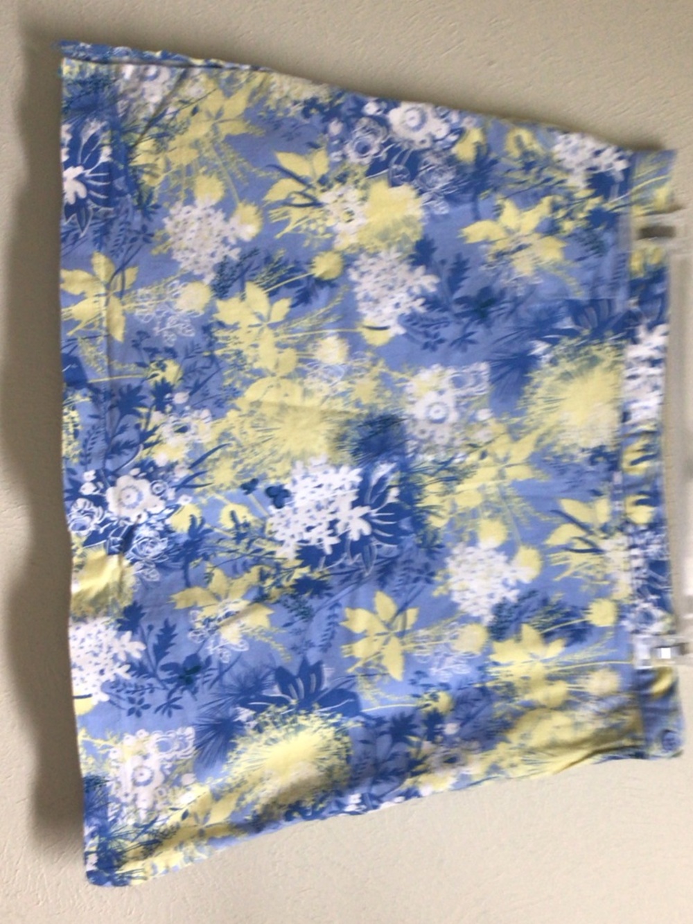 Blue and Yellow Floral Skirt